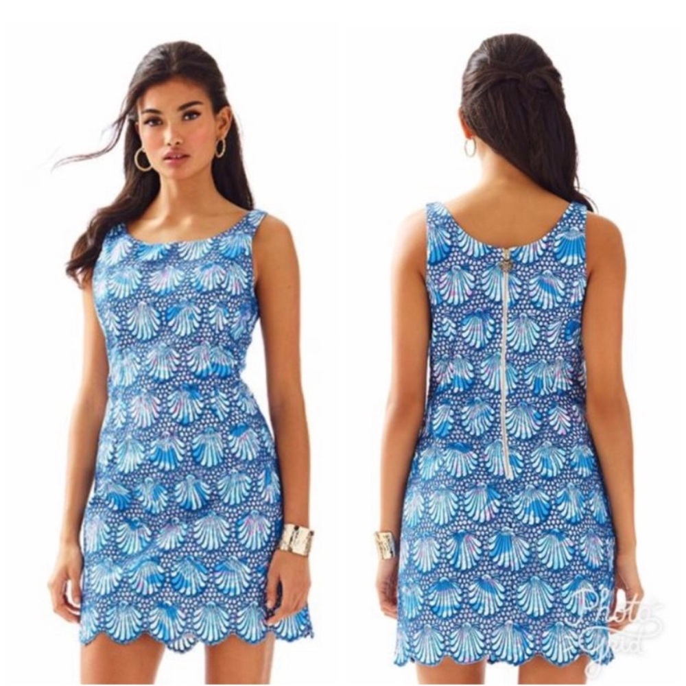 NWT Lilly Pulitzer Aralyn Shell Eyelet Shift Dress Size 0